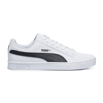 Sneakers bianche con striscia laterale a contrasto Puma Smash Vulc, Brand, SKU s324000377, Immagine 0